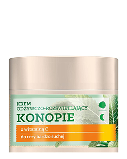 Herbal Care Krem odżywczo-rozświetlający do cery bardzo suchej Konopie z witaminą C 