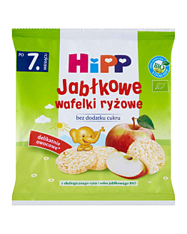 Hipp Wafelki Ryżowe Jabłkowe BIOPo 7  miesiącu