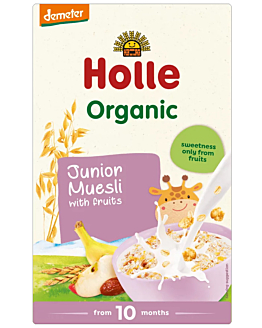 Holle Bio Kaszka wieloziarnista z cornflakes i owocami, bezmleczna od 10 m-ca życia