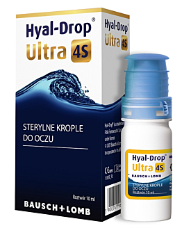Hyal-Drop Ultra 4S, Sterylne, nawilżające krople do oczu