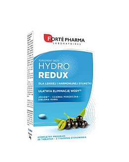 Hydroredux, Suplement diety wspomagający usuwanie nadmiaru wody z organizmu, Tabletki