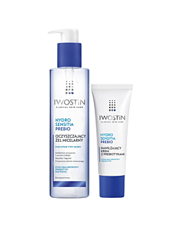 Iwostin Hydro Sensitia Prebio Zestaw (żel micelarny + krem nawilżający)