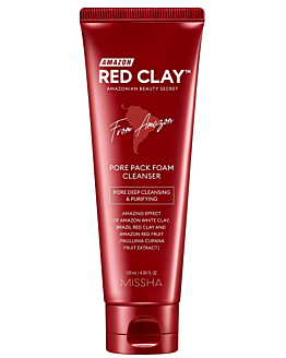 Missha Amazon Red Clay Pore Pack Foam Cleanser Schiuma Detergente Profonda 120 ml