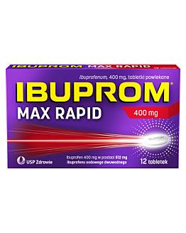Ibuprom MAX Rapid tabletki powlekane 400 mg, 12 tabl.
