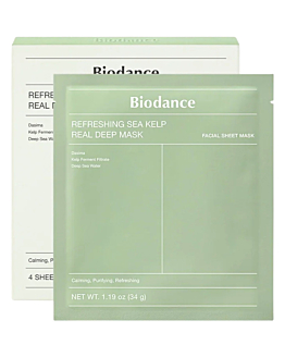 Biodance Refreshing Sea Kelp Real Deep Mask, Hydrożelowa maska do twarzy, 4szt