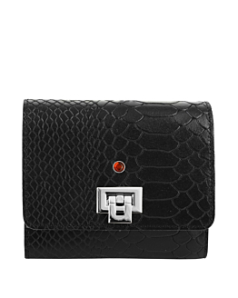 Batycki Portafoglio Donna Python Nero