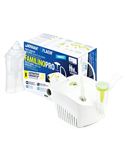Novama Familino Pro by Flaem, Inhalator pneumatyczno-tłokowy z irygatorem do nosa Rhino Clear Ergo