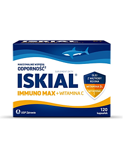 Iskial Immuno Max, Olej z wątroby rekina + Witamina C, Kapsułki