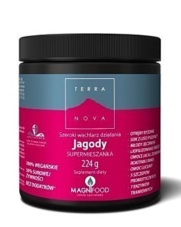 Terranova Jagody Supermieszanka, Suplement diety z wyciągami roślinnymi, Proszek