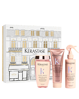 Kérastase zestaw Gloss Absolu Trio: Szampon + Odżywka + Mleczko do włosów