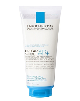 La Roche-Posay Lipikar Syndet AP+ Crema Detergente per Viso e Corpo per Pelle Secca e Irritata 200 ml