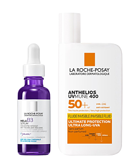 La Roche-Posay Zestaw (Mela B3 Serum 30ml + Anthelios UV Mune Niewidoczny fluid SPF50+ 50ml)