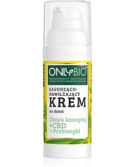 OnlyBio Łagodząco-nawilżający krem na dzień Olejek konopny + CBD + Prebiotyki