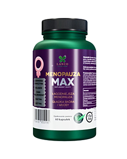 Lanco Nutritions Menopauza Max, Łagodniejsza menopauza, Gładka skóra i włosy, 60 kapsułek