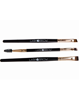 Lash Brow Zestaw 3 Pędzli Gold