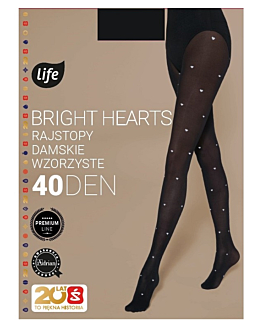 Life Collant Donna Bright Hearts 40 Den Taglia 3 Nero