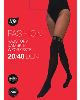 Life Rajstopy damskie wzór Śnieżynki, rozm.4