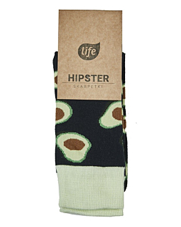 Life Skarpetki Bawełniane Hipster Wz&oacute;r Awokado Rozm. 43-46