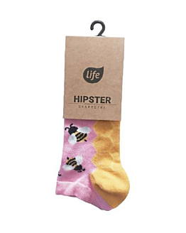 Life Stopki Bawełniane Hipster Wzór Pszczółki Rozm. 35-38