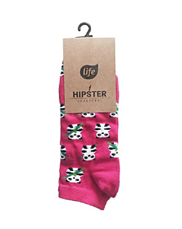 Life Stopki bawełniane Hipster wzór Różowe Pandy rozm. 43-46