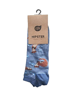 Life Stopki Bawełniane Hipster Wzór Wydry Rozm. 39-42