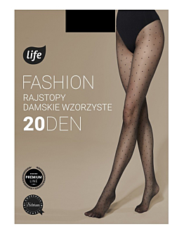 Life Rajstopy damskie Wzór Kropeczki 20 Den Rozm.2 Nero