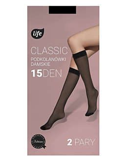 Life Podkolanówki damskie 15 Den Nero