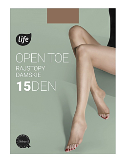 Life Rajstopy Open Toe 15 Den Natural Rozm.3