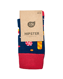 Life Skarpetki Hipster Wzór Lizaki Rozm. 39-42
