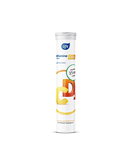 Life Witamina C 1000 + D3 2000 j.m. + Cynk, Smak pomarańczowy, Tabletki musujące