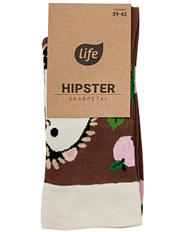 Life Skarpetki Hipster wzór Jeżyki 1 rozm.39-42 1 para