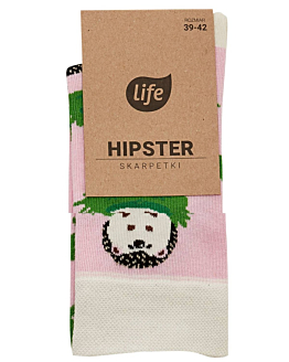 Life Skarpetki Hipster wzór Jeżyki 2 rozm.35-38 1 para