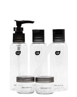 Life Travel Set da Viaggio 6 pz Nero
