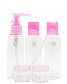 Life Travel Set da Viaggio 6 pz Rosa