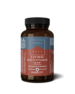 Terranova Living Multivitamin Man, Zestaw witamin i minerałów z wyciągami roślinnymi, Kapsułki