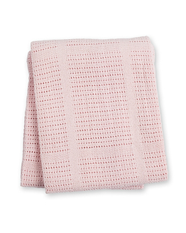 Lulujo Kocyk Bawełniany Tkany Pink