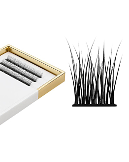 Many Lashes V-Lashes Divine Master Box Zestaw kępek rzęs do makijażu 8-14 mm Skręt  B - delikatny skręt