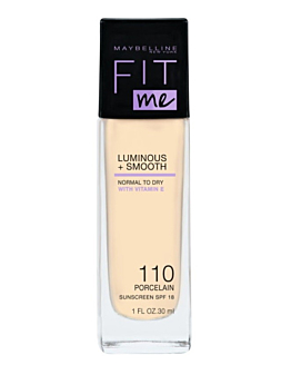 Maybelline Fit Me Luminous & Smooth Fondotinta, 110