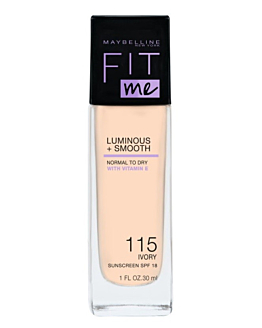 Maybelline Fit Me Luminous & Smooth Fondotinta, 115