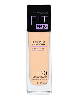 Maybelline Fit Me Luminous & Smooth Fondotinta, 120