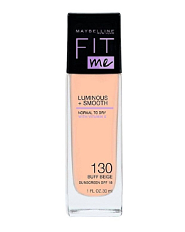 Maybelline Fit Me Luminous & Smooth Fondotinta Viso, 130