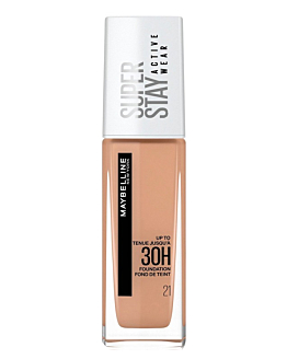 Maybelline Super Stay Active Wear 30H Fondotinta, 21 Nude Beige