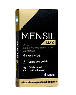 Mensil Max 50 mg Lek na zaburzenia erekcji, 4 tabl.