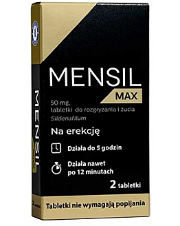 Mensil Max 50 mg Lek na zaburzenia erekcji, 2 tabl.