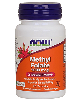 Now Foods Methyl Folate 1000 mcg, Tabletki