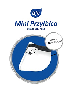 Life Mini Przyłbica, Osłona ust i nosa, Rozmiar uniwersalny, Kolor szary