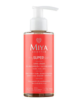 Miya Mysuperskin Olio Leggero per Struccare e Detergere Viso, Occhi e Labbra 140 ml
