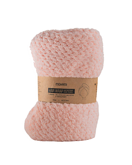 Mohani Turban - Ręcznik do włosów z Mikrofibry, Różowy