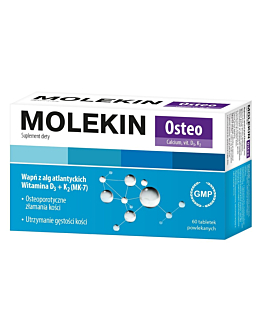 Molekin Osteo Calcium + D3 + K2, Tabletki 