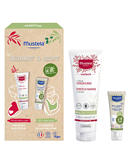Mustela Maternite Zestaw Mommy & Baby (Krem na rozstępy + BIOKrem nawilżający )